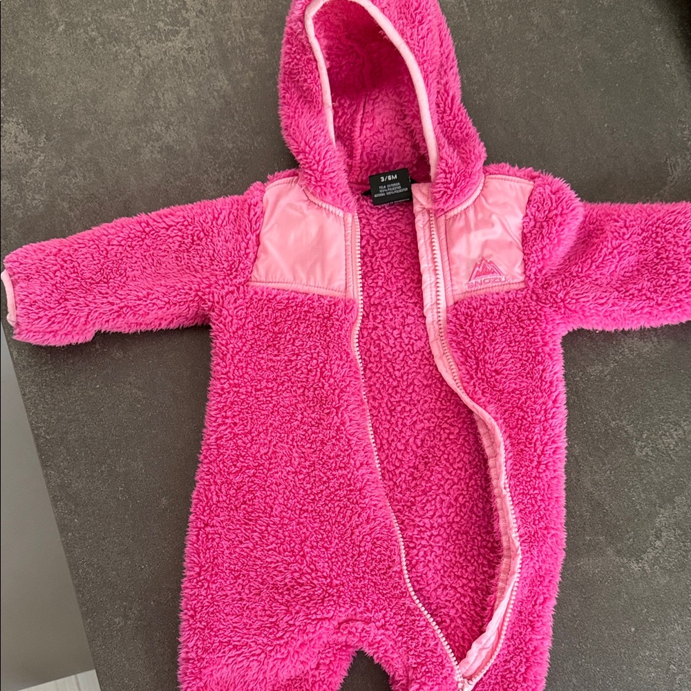 Snozu Pink Fleece Kids One Piece